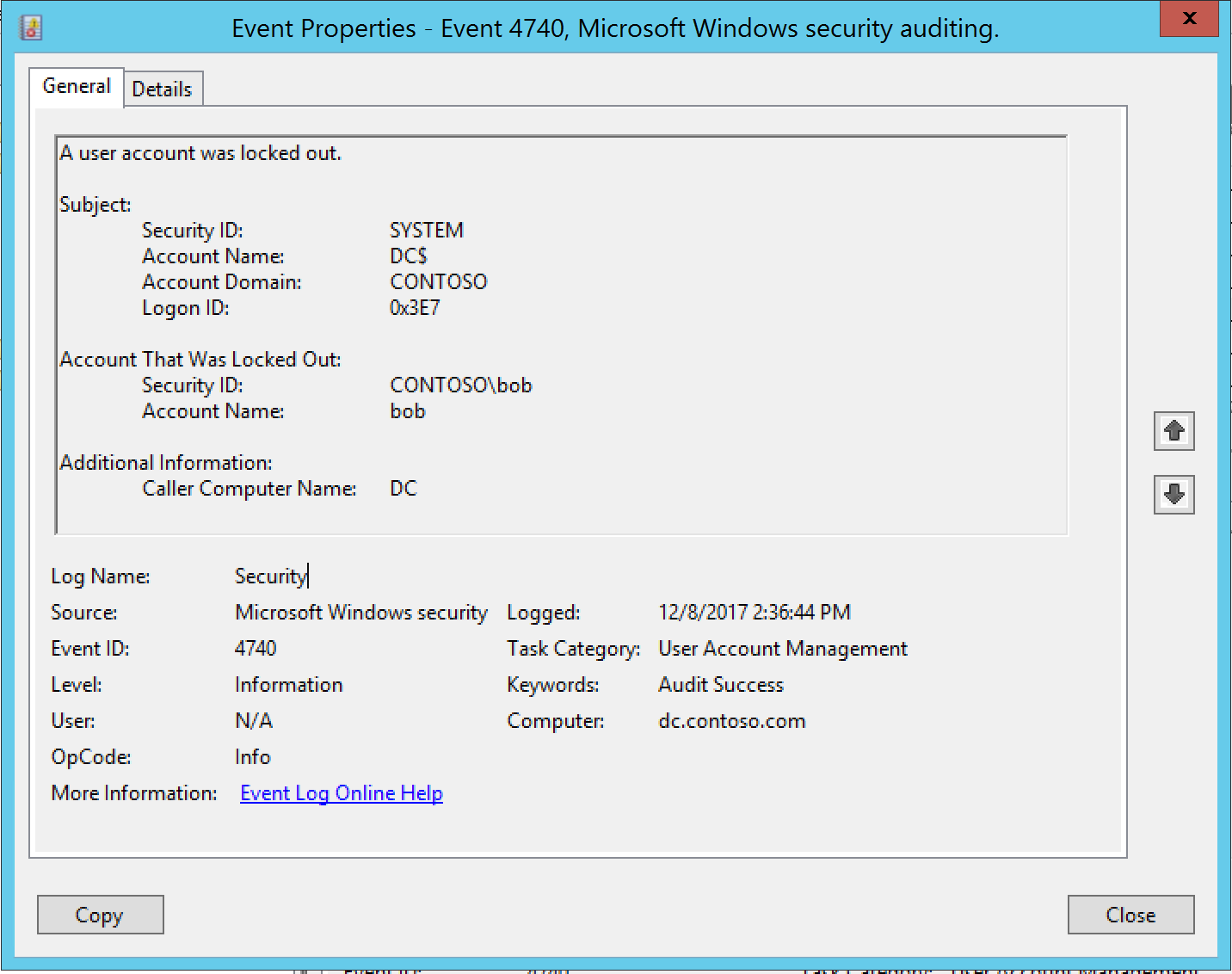 Windows event id 1001